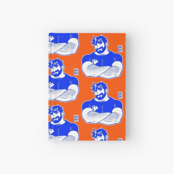 ADAM LIKES CROSSING ARMS - LINEART BLUE Hardcover Journal