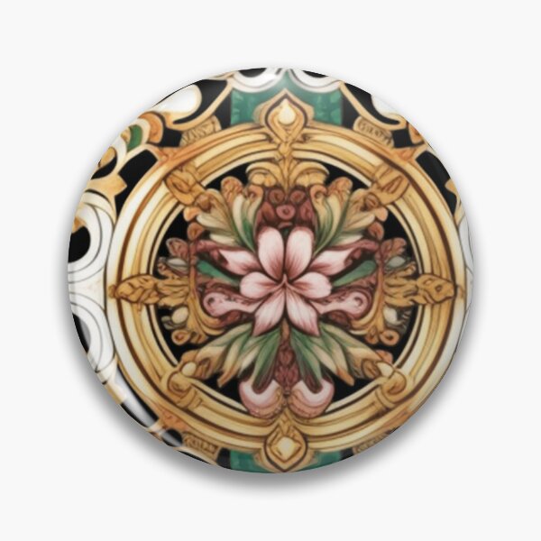 Item preview, gold floral Victorian design  designed and sold by Roxburylane.