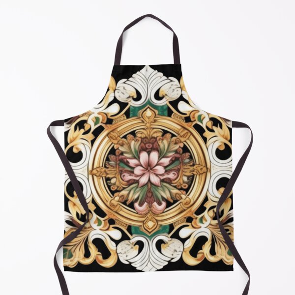 Item preview, gold floral Victorian design designed and sold by Roxburylane.