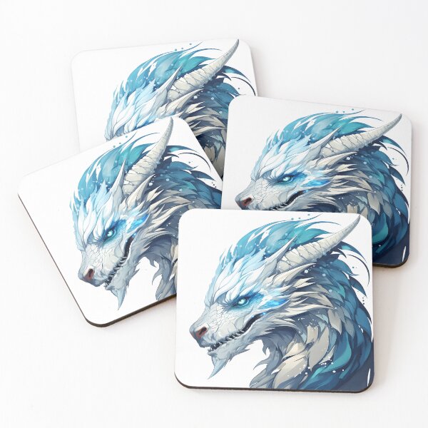 Item preview, Frostfire Guardian: The Ice Dragon's Gaze designed and sold by AntiHeroMugs.