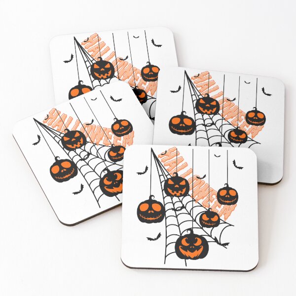 Item preview, Halloween T-shirt with pumpkins and spider webs designed and sold by OscarShoping.