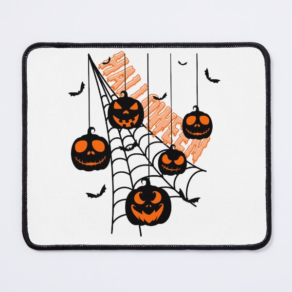 Item preview, Halloween T-shirt with pumpkins and spider webs designed and sold by OscarShoping.