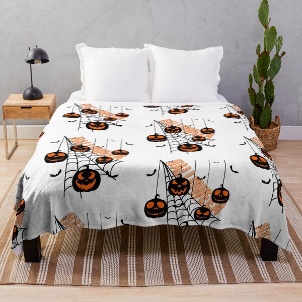 Item preview, Halloween T-shirt with pumpkins and spider webs designed and sold by OscarShoping.