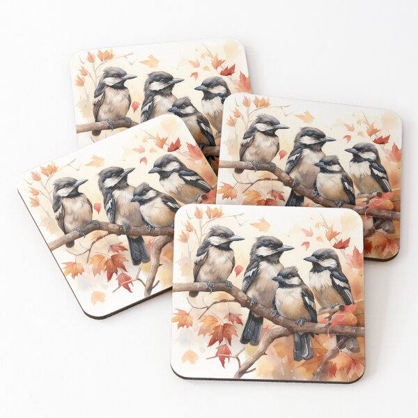 Item preview, Butcherbird , Autumn, Watercolor, designed and sold by Sunmoonlove.