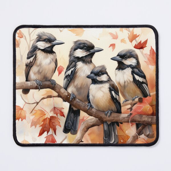 Item preview, Butcherbird , Autumn, Watercolor, designed and sold by Sunmoonlove.