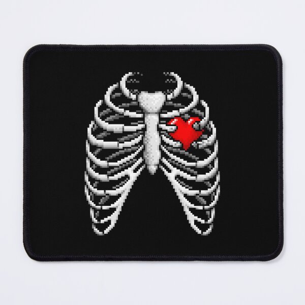 Item preview, Retro Heart pixel skeleton designed and sold by GEEKsomniac.