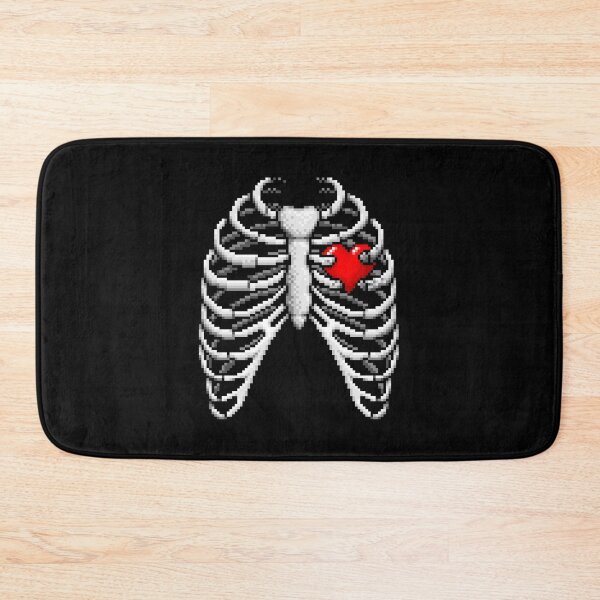 Item preview, Retro Heart pixel skeleton designed and sold by GEEKsomniac.