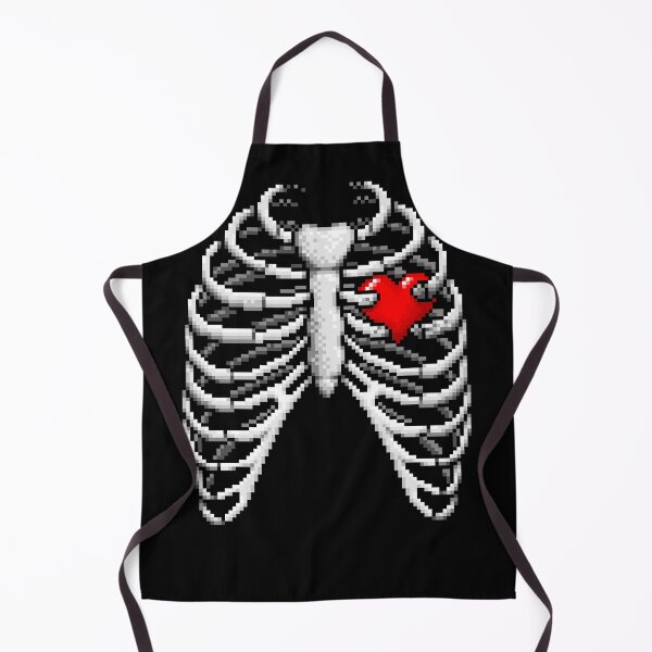 Item preview, Retro Heart pixel skeleton designed and sold by GEEKsomniac.