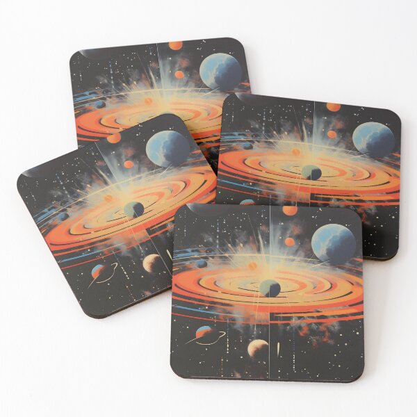 Item preview, Abstract Cosmic Landscape of Solar System, Planets and Shining Stars designed and sold by Je-we.