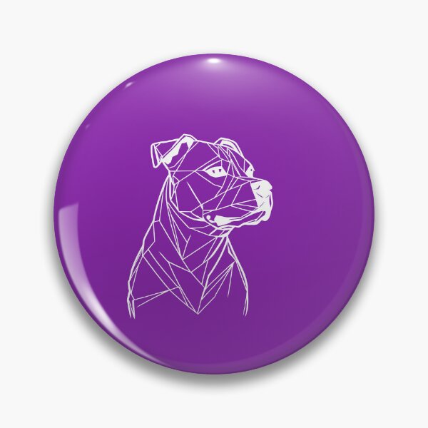 Item preview, White Line Staffy Violet Purple BG designed and sold by DiscoGypsyFish.