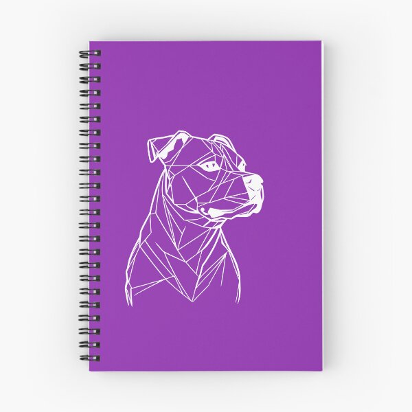 Item preview, White Line Staffy Violet Purple BG designed and sold by DiscoGypsyFish.