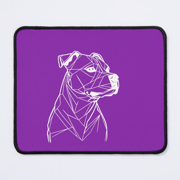 Item preview, White Line Staffy Violet Purple BG designed and sold by DiscoGypsyFish.