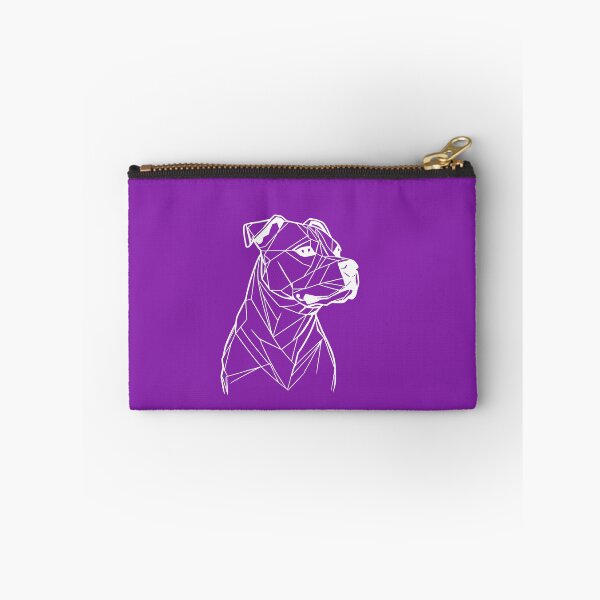 Item preview, White Line Staffy Violet Purple BG designed and sold by DiscoGypsyFish.