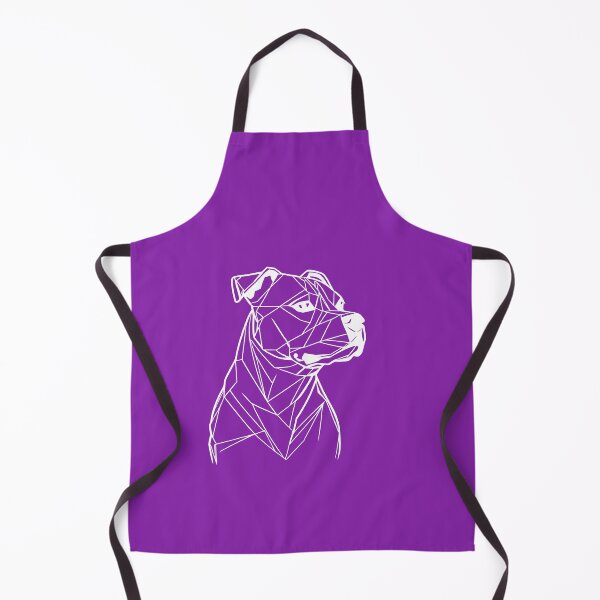 Item preview, White Line Staffy Violet Purple BG designed and sold by DiscoGypsyFish.