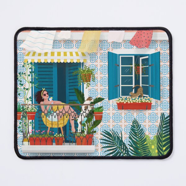 Item preview, Girl on a balcony in Lisbon designed and sold by Petra Holikova.