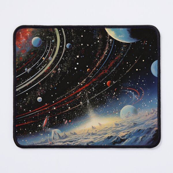 Item preview, Abstract Cosmic Landscape of Solar System, Extraterrestrial Surface, Planets and Shining Stars designed and sold by Je-we.