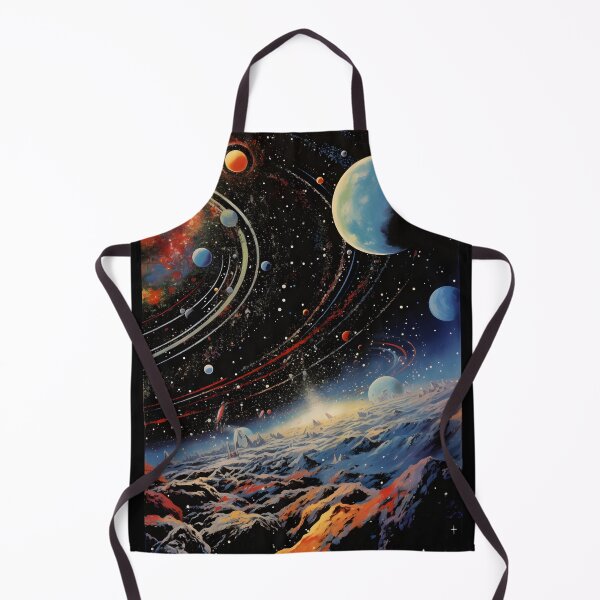 Item preview, Abstract Cosmic Landscape of Solar System, Extraterrestrial Surface, Planets and Shining Stars designed and sold by Je-we.