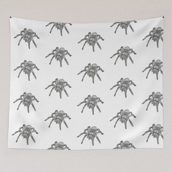 Item preview, Creepy Crawly Black and White Spider Illustration designed and sold by cherdoodles.