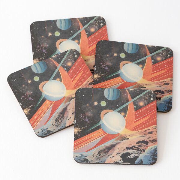Item preview, Abstract Cosmic Landscape of Solar System, Extraterrestrial Surface, Planets and Shining Stars designed and sold by Je-we.