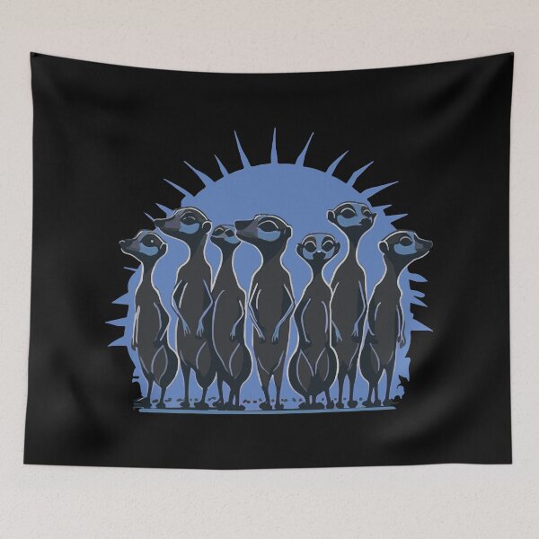 Item preview, Sunrise Meerkats Blue designed and sold by Getup-clothing.