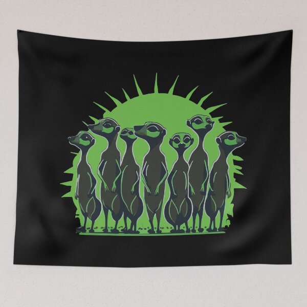 Item preview, Sunrise Meerkats Green designed and sold by Getup-clothing.
