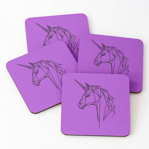 Item preview, Black Line Unicorn Orchid Purple BG designed and sold by DiscoGypsyFish.