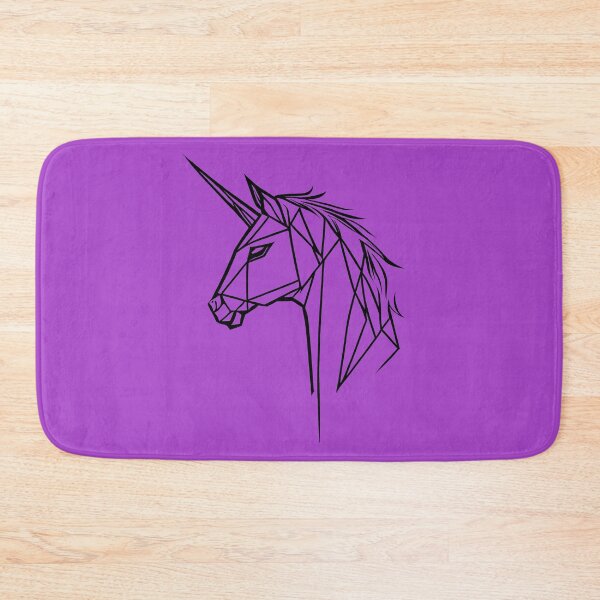 Item preview, Black Line Unicorn Orchid Purple BG designed and sold by DiscoGypsyFish.