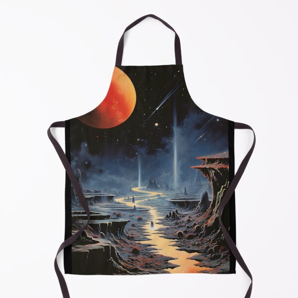 Item preview, Cosmic Landscape of Extraterrestrial Surface with Rocky Canyon, Planet and Shining Stars designed and sold by Je-we.