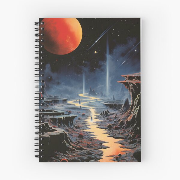 Item preview, Cosmic Landscape of Extraterrestrial Surface with Rocky Canyon, Planet and Shining Stars designed and sold by Je-we.