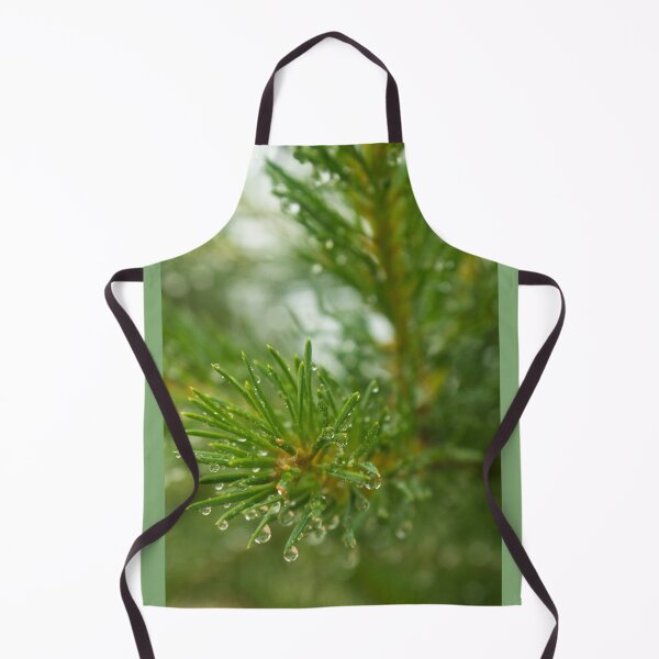 Item preview, Green spruce branch with drops of dew, close-up designed and sold by LiubovAvdeeva.
