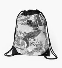 Gundam Wing Five Drawstring Bag