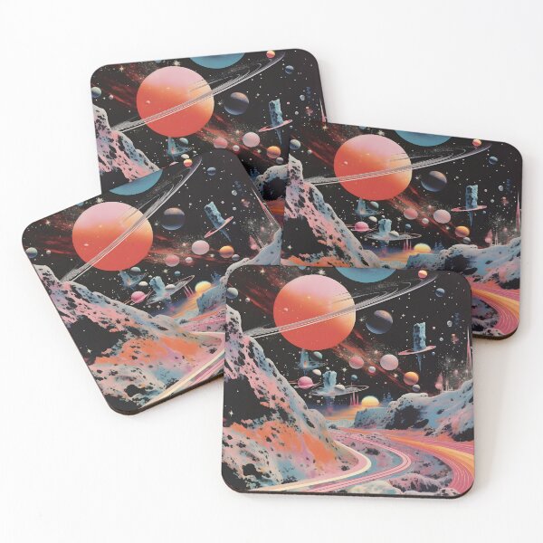 Item preview, Fairy Space Landscape of Extraterrestrial Surface with Rocky Canyon, Planet and Shining Stars designed and sold by Je-we.