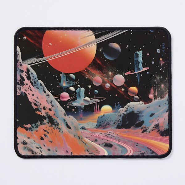 Item preview, Fairy Space Landscape of Extraterrestrial Surface with Rocky Canyon, Planet and Shining Stars designed and sold by Je-we.