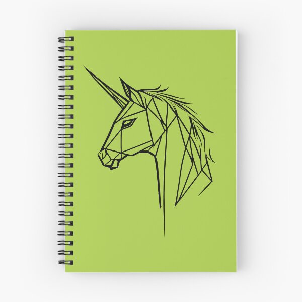 Item preview, Black Line Unicorn Atlantis Green BG designed and sold by DiscoGypsyFish.