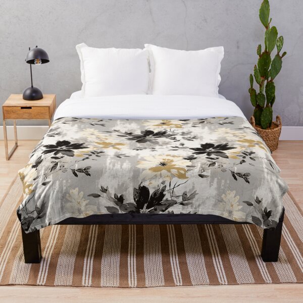 Item preview, Black & Brown Cut-out Mono Florals Seamless Pattern designed and sold by hargen.