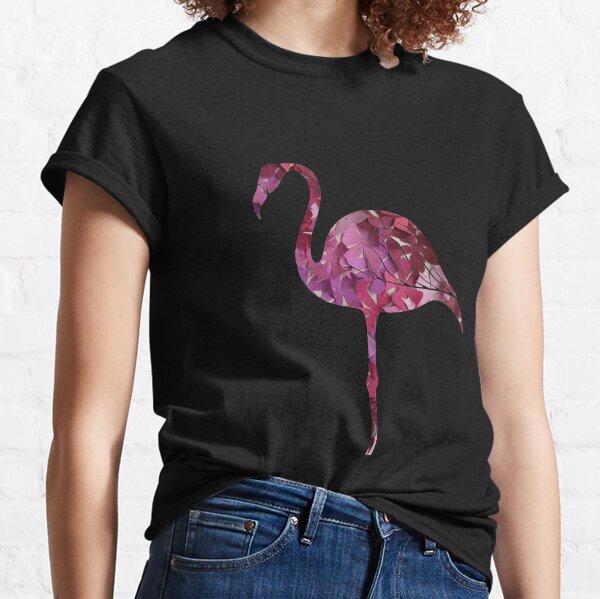 Pink Flower Flamingo Classic T-Shirt