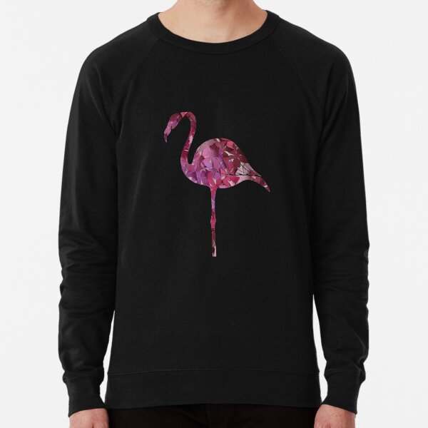 Pink Flower Flamingo Lightweight Sweatshirt