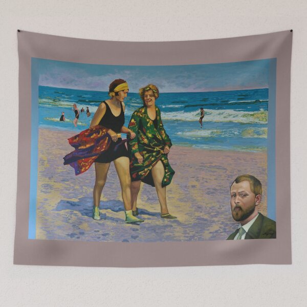 Item preview, Edward Henry Potthast at the beach Painting designed and sold by PaulMeijering.