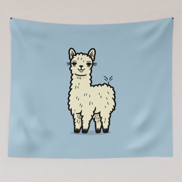 Item preview, Adorable Llama Character, Happy Animal Doodle designed and sold by MadSwellDesigns.