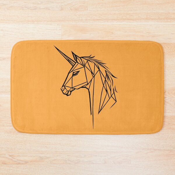 Item preview, Black Line Unicorn Yellow Orange BG designed and sold by DiscoGypsyFish.