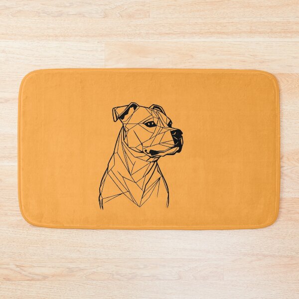 Item preview, Back Line Staffy Yellow Orange BG designed and sold by DiscoGypsyFish.