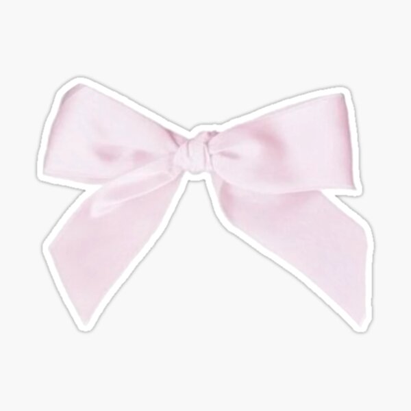pink bow 2 Sticker for Sale by jasminasheer