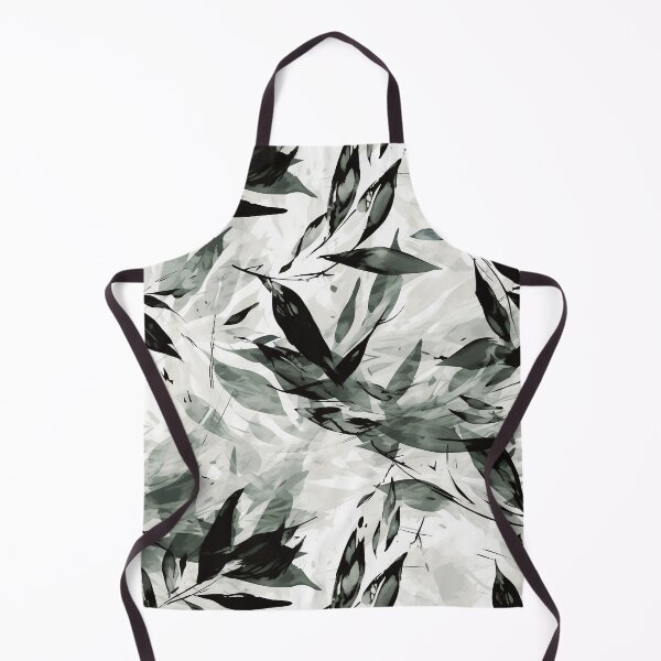 Item preview, Black and White Leaves Seamless Pattern designed and sold by hargen.