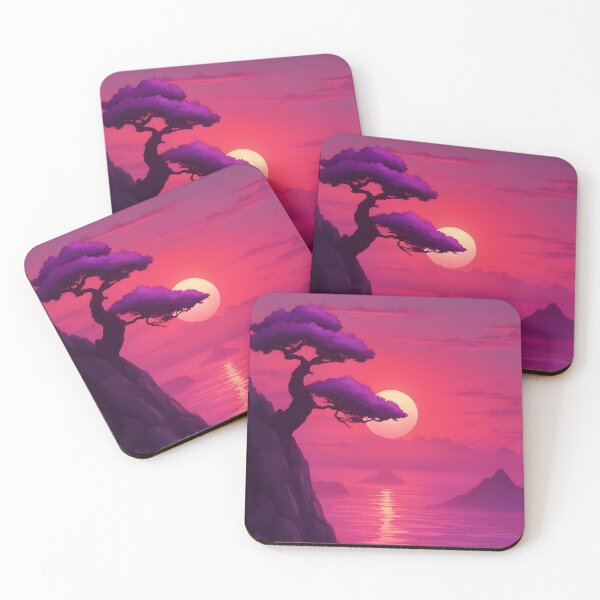 Item preview, Lone anime tree at sea designed and sold by MartialArtisan.