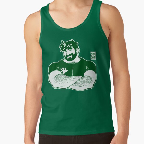ADAM LIKES CROSSING ARMS - LINEART GREEN Tank Top