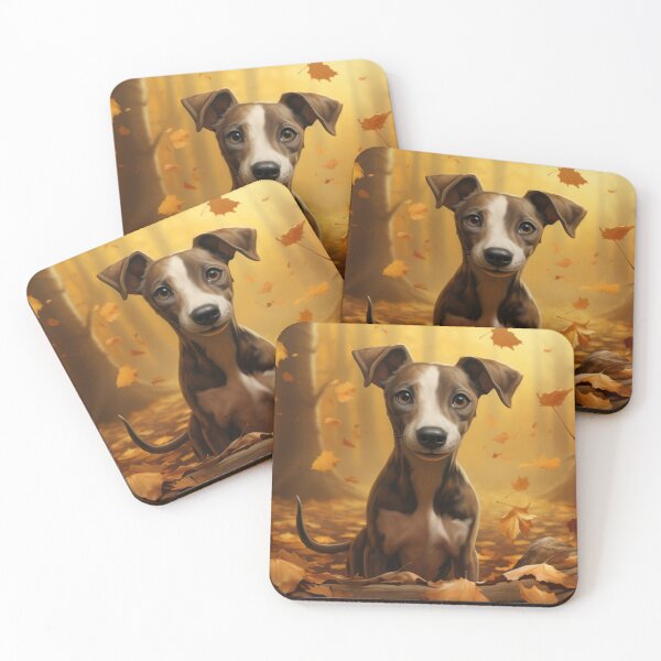 Item preview, Whippet Puppy In Fall designed and sold by ZenEverAI.