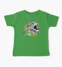 Leopard Psychedelic Paint Splats Baby Tee