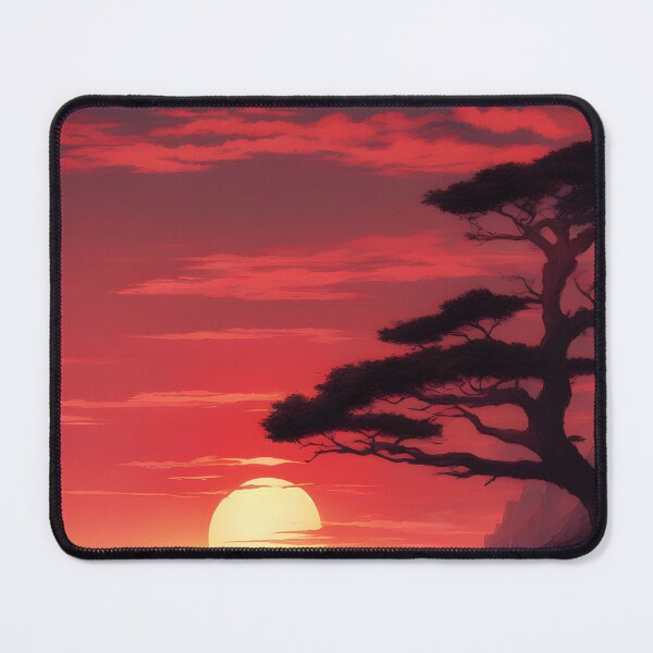 Item preview, Lone anime tree at sea designed and sold by MartialArtisan.