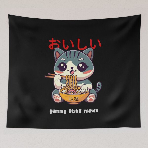 Item preview, Ramen Cat Love Eating Yummy Noodles With Chopsticks  designed and sold by netfires.
