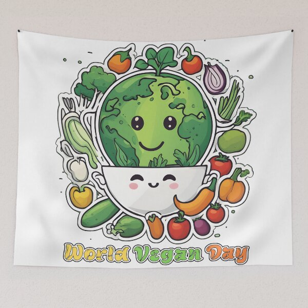 Item preview, world vegan day designed and sold by Jakkrapong Surapradya.